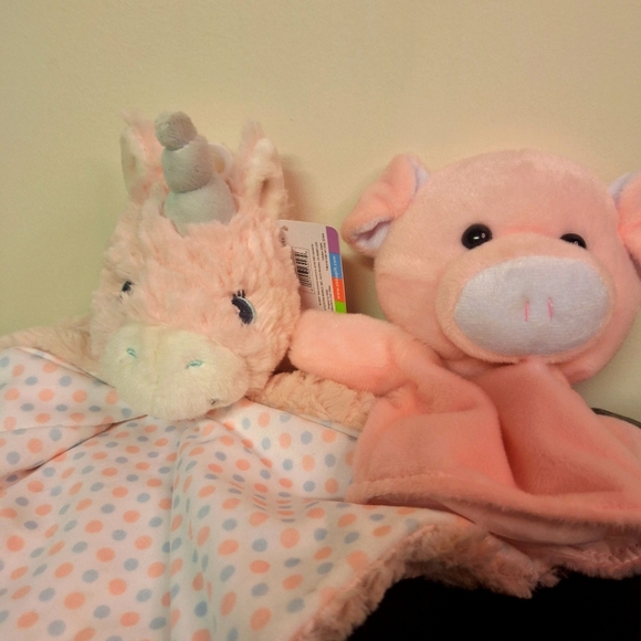 Vintage Hand Puppets White Bird,  Pig and one Carry Unicorn - Picture 2 of 7